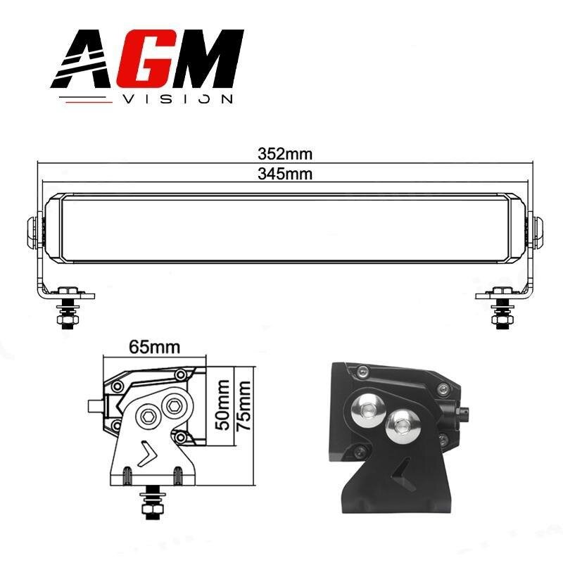 Barre LED arrière 35 cm 5 fonctions 20 Watts