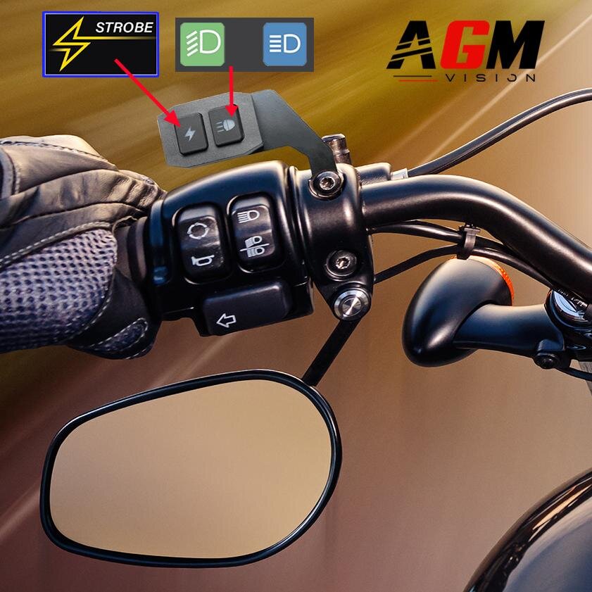 Kit 2 mini phares LED Moto VX-Evo 80 Croisement / Route 80 Watts