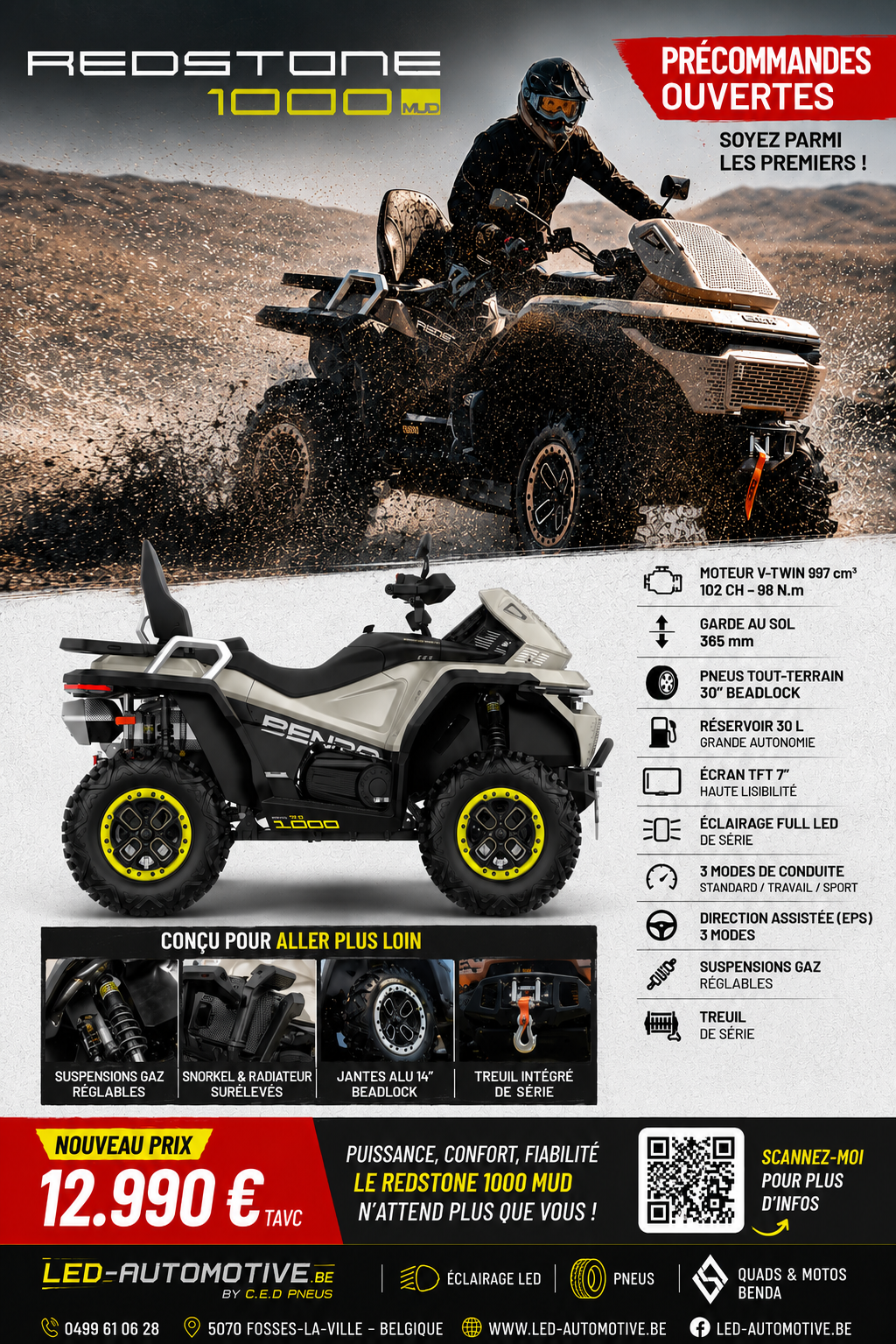 BENDA Redstone 1000 MUD ABS : les précommandes sont ouvertes